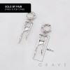PAIR OF CHIC GUILLOTINE PUNK GOTHIC 316L SURGICAL STEEL EARRING